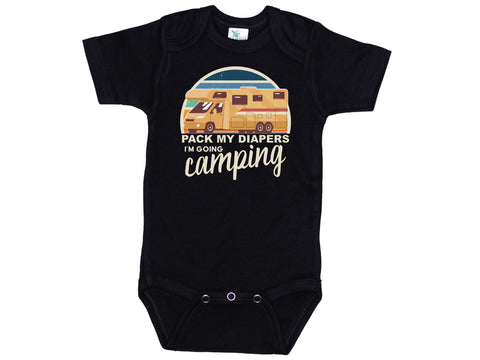 Pack My Diapers I'm Going Camping Onesie®