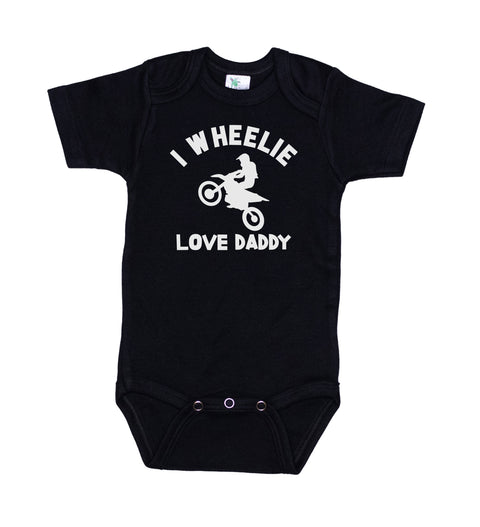 I Wheelie Love Daddy Baby Onesie