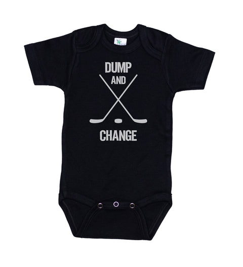 Dump And Change Baby Raglan Onesie