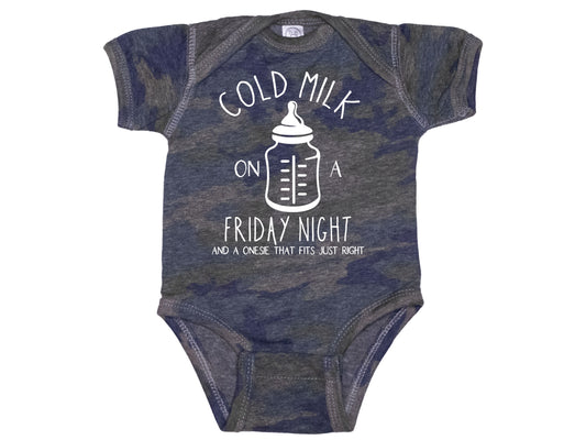 Cold Milk On A Friday Night-Camo Onesie®