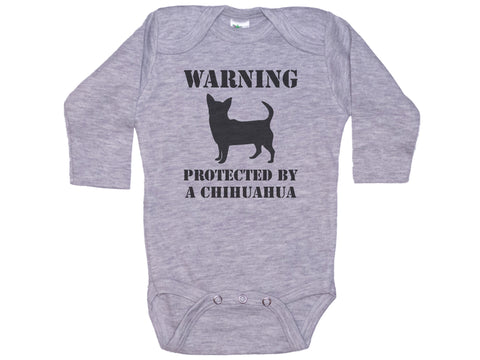 Warning Protected By A Chihuahua Onesie®