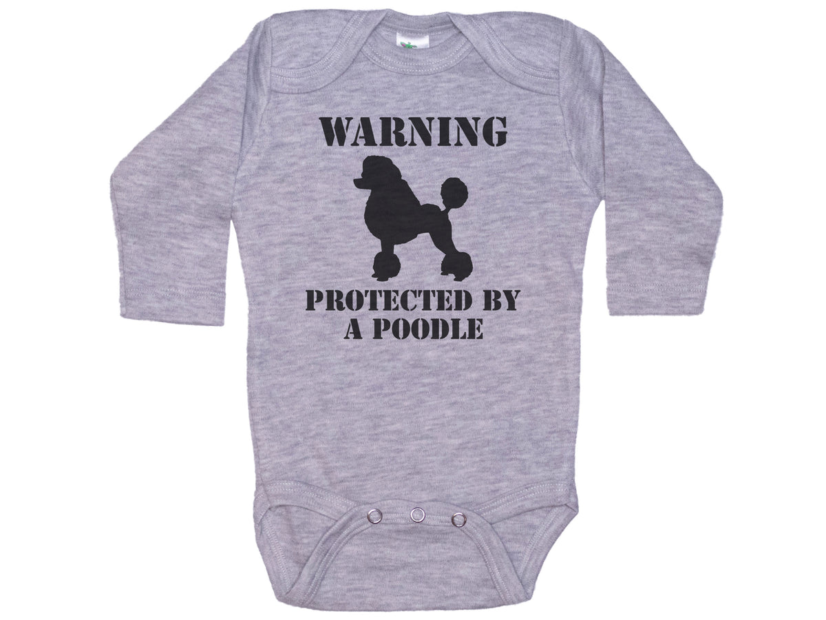Warning Protected By A Poodle Onesie®