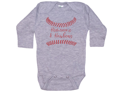 Homeruns And Hairbows Onesie