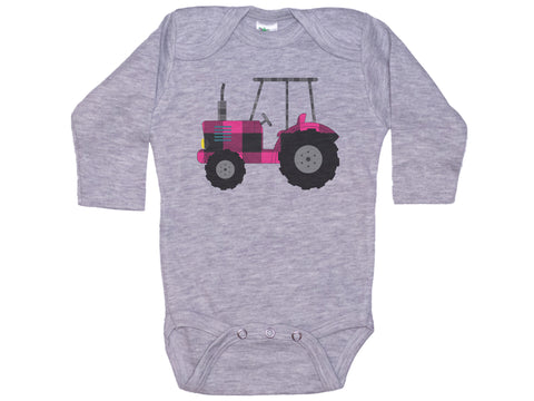 Pink Plaid Tractor Onesie®