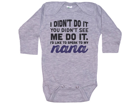 Speak To My Nana Onesie®