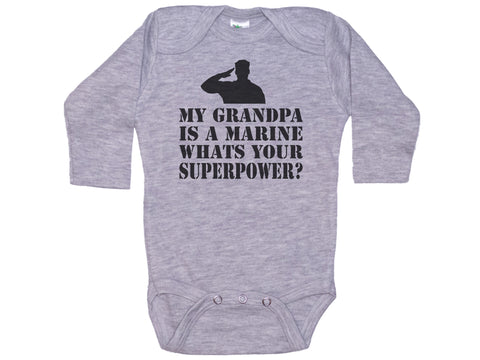 My Grandpa Is A Marine Whats Your Superpower Onesie®