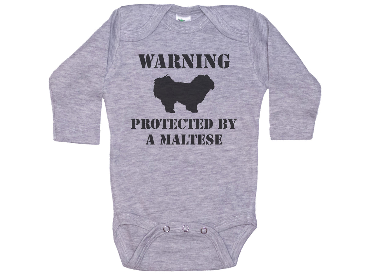 Warning Protected By A Maltese Onesie®
