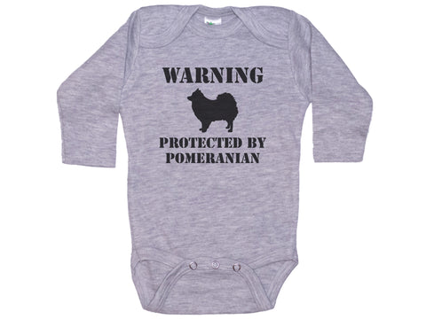 Warning Protected By Pomeranian Onesie®