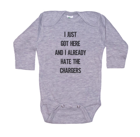 I Just Got Here And I Already Hate The Chargers Onesie®