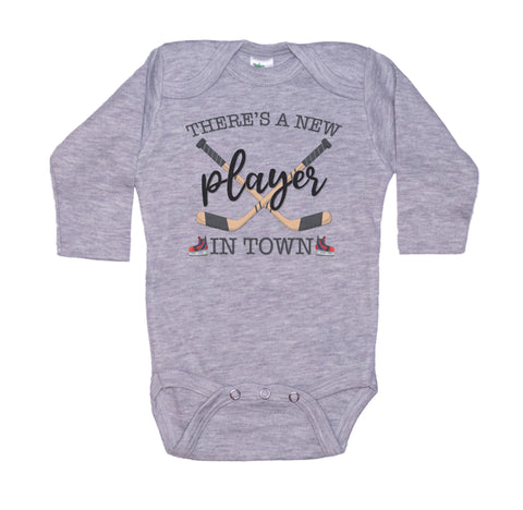 There's A New Player In Town (Hockey) Baby Onesie