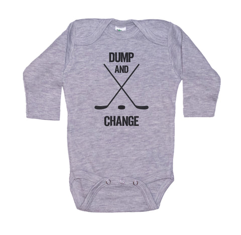 Dump And Change Baby Raglan Onesie