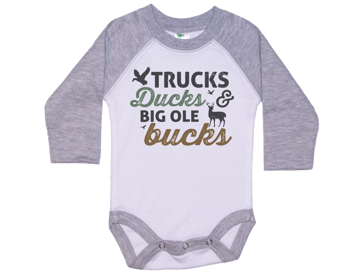 Trucks Ducks & Big Ole Bucks Onesie®