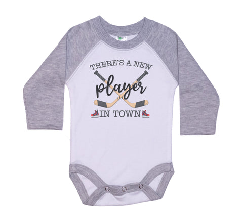 There's A New Player In Town (Hockey) Baby Onesie