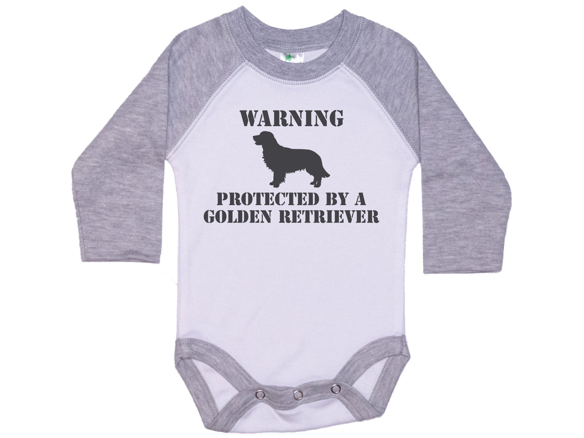 Warning Protected By A Golden Retriever Onesie®