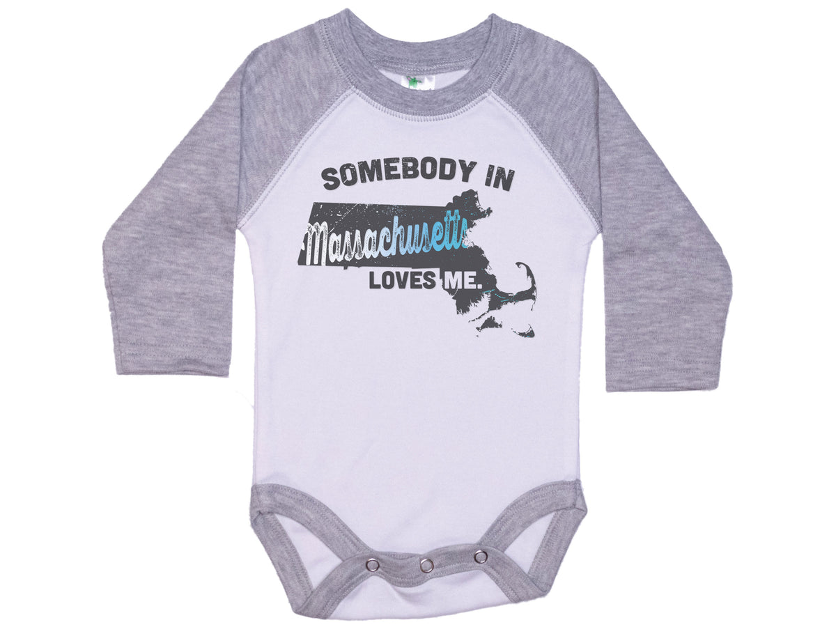 Somebody In Massachusetts Loves Me Onesie®