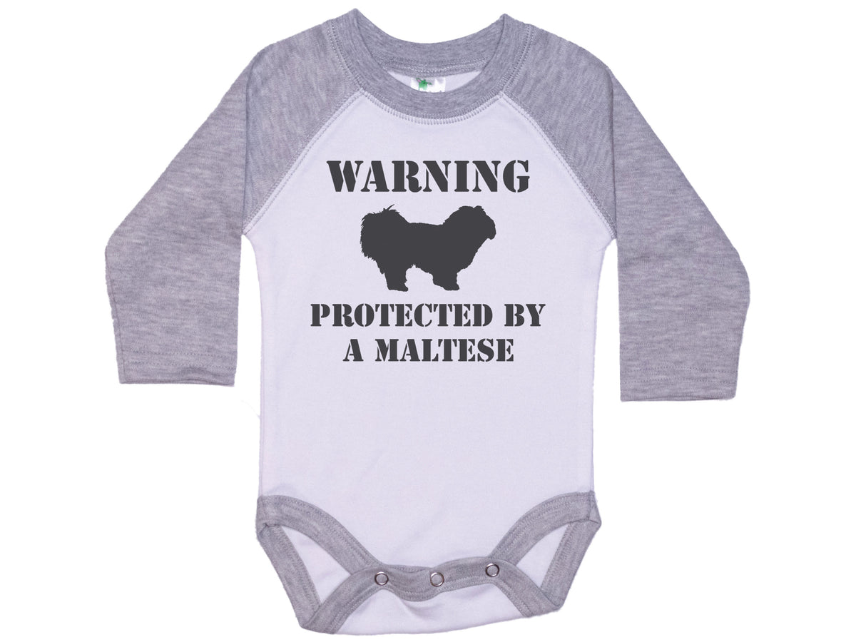 Warning Protected By A Maltese Onesie®