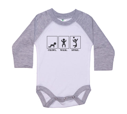 Crawl Walk Spike Baby Onesie