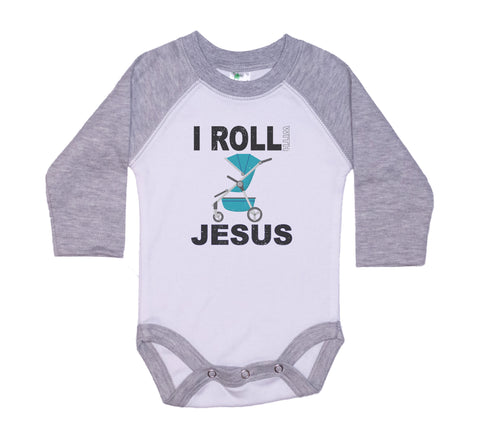 I Roll With Jesus Onesie®