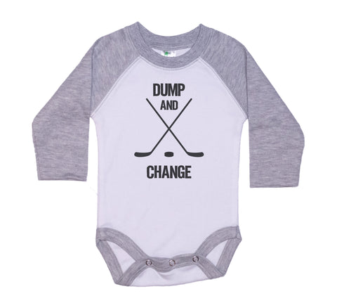 Dump And Change Baby Raglan Onesie