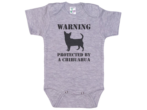 Warning Protected By A Chihuahua Onesie®