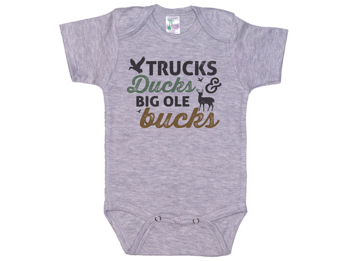 Trucks Ducks & Big Ole Bucks Onesie®