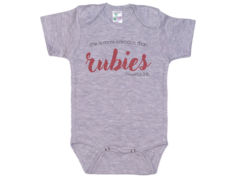 She Is More Precious Than Rubies Onesie®