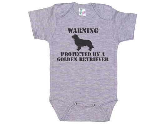 Warning Protected By A Golden Retriever Onesie®