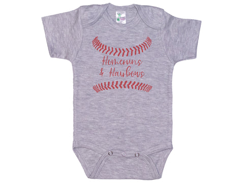 Homeruns And Hairbows Onesie