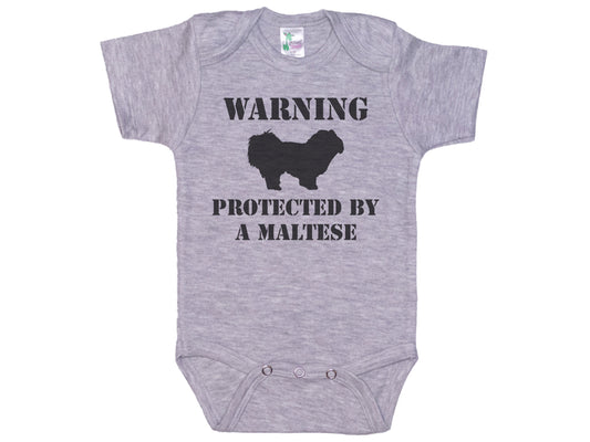 Warning Protected By A Maltese Onesie®