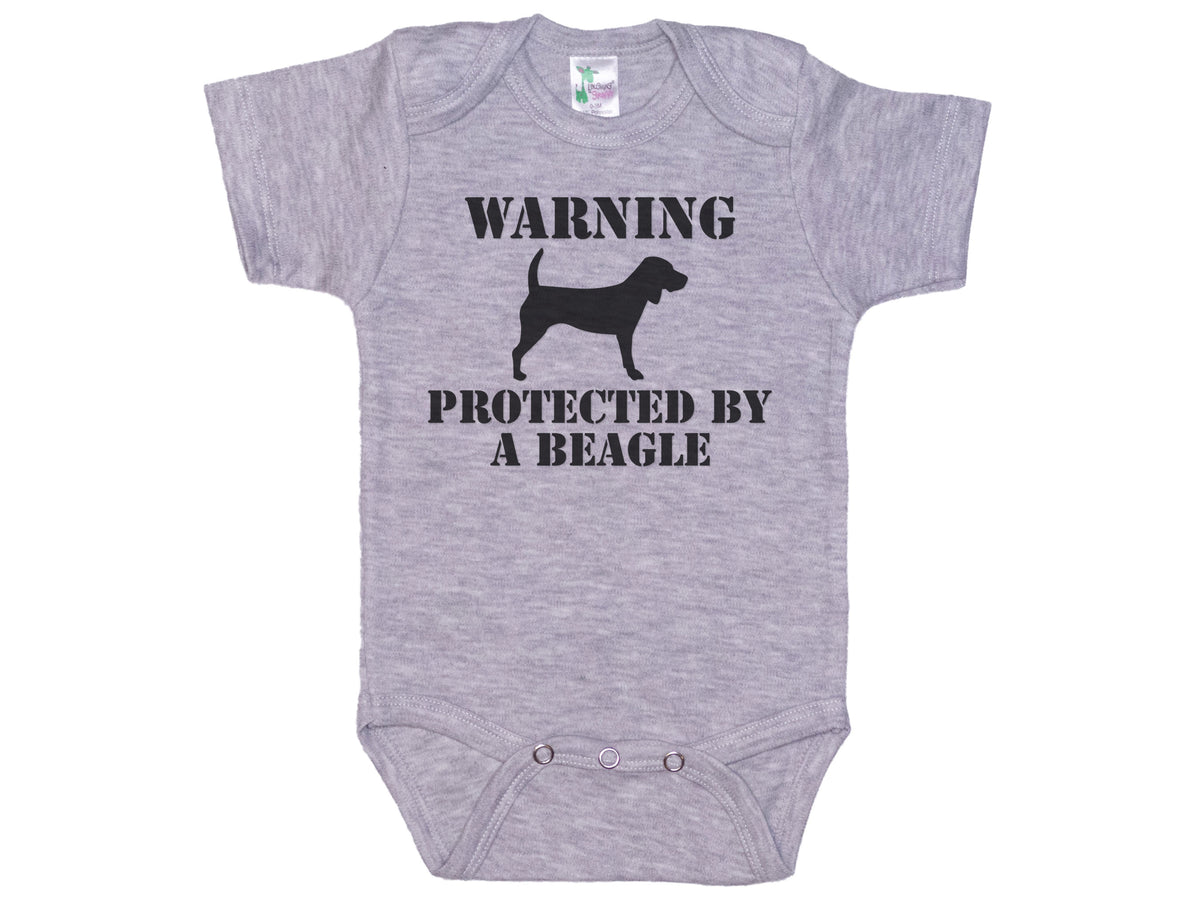 Warning Protected By A Beagle Onesie®