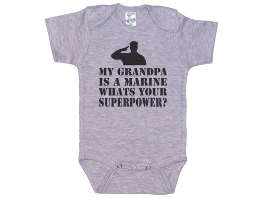 My Grandpa Is A Marine Whats Your Superpower Onesie®