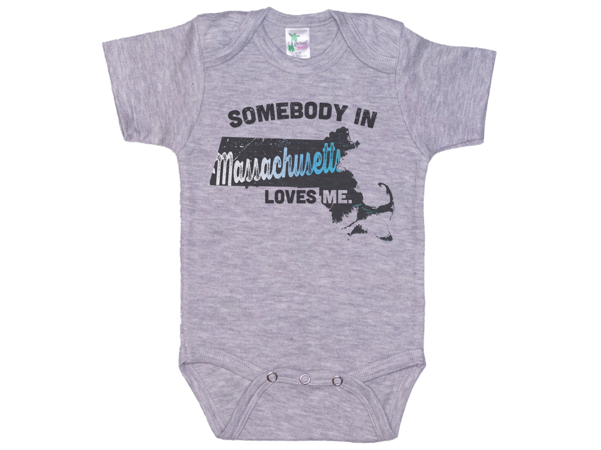 Somebody In Massachusetts Loves Me Onesie®