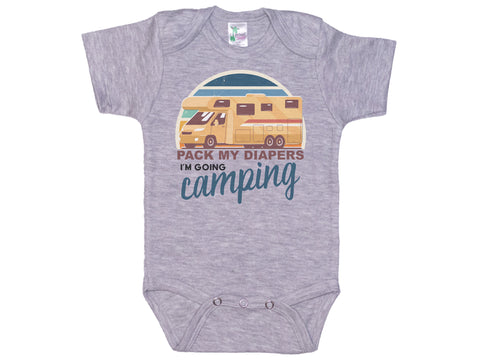 Pack My Diapers I'm Going Camping Onesie®