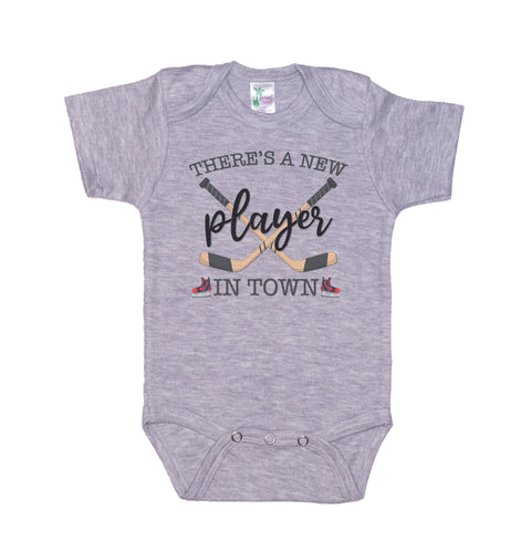 There's A New Player In Town (Hockey) Baby Onesie