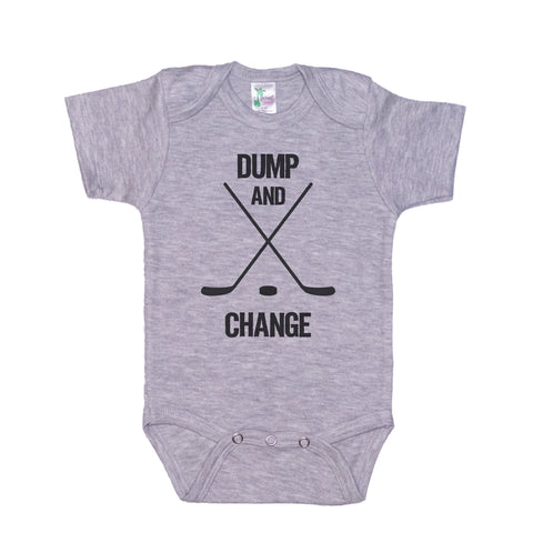 Dump And Change Baby Raglan Onesie