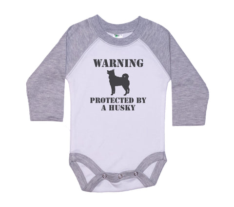Warning Protected By A Husky Onesie®