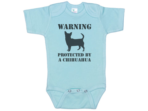 Warning Protected By A Chihuahua Onesie®