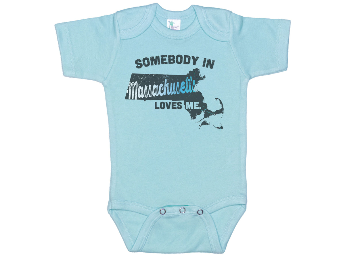 Somebody In Massachusetts Loves Me Onesie®