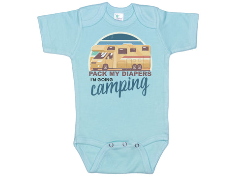 Pack My Diapers I'm Going Camping Onesie®