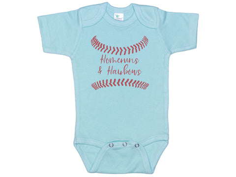 Homeruns And Hairbows Onesie