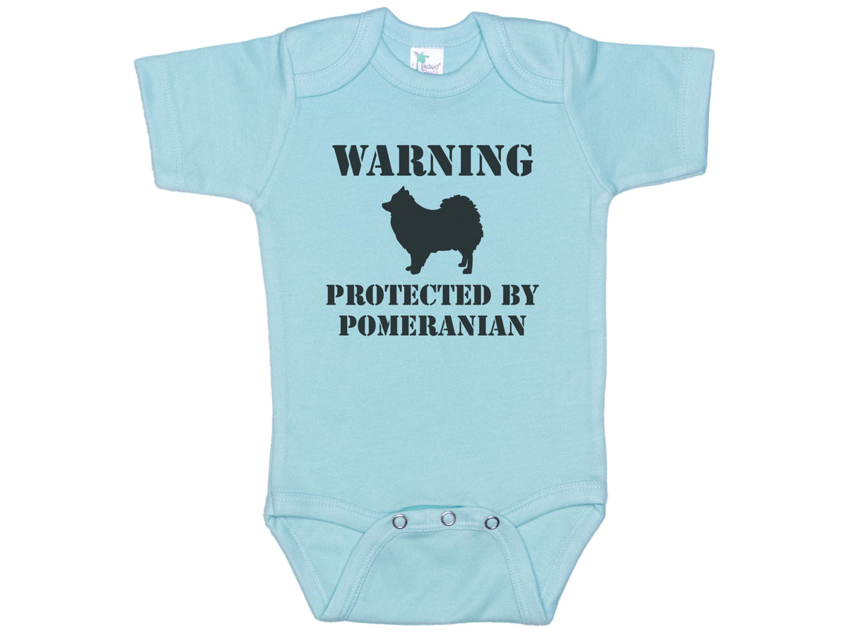 Warning Protected By Pomeranian Onesie®
