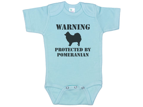 Warning Protected By Pomeranian Onesie®
