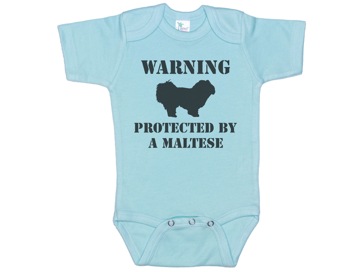 Warning Protected By A Maltese Onesie®