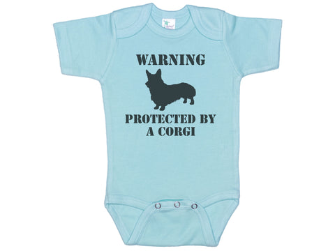 Warning Protected By A Corgi Onesie®