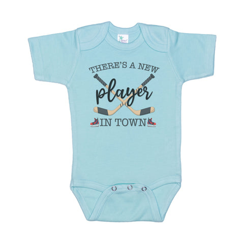 There's A New Player In Town (Hockey) Baby Onesie