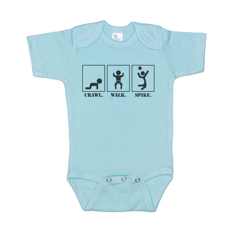 Crawl Walk Spike Baby Onesie
