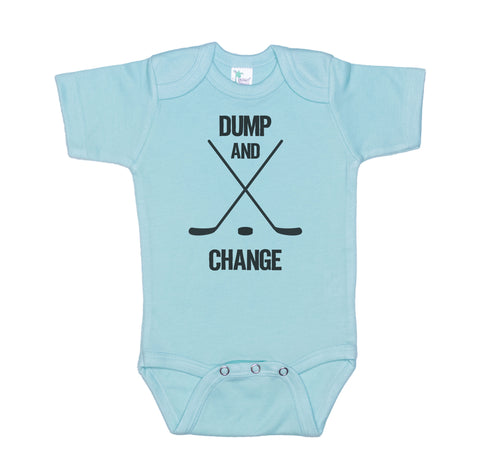 Dump And Change Baby Raglan Onesie