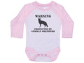 Warning Protected By German Shepherd Baby Onesie