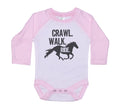 Crawl Walk Ride (Horse) Baby Onesie