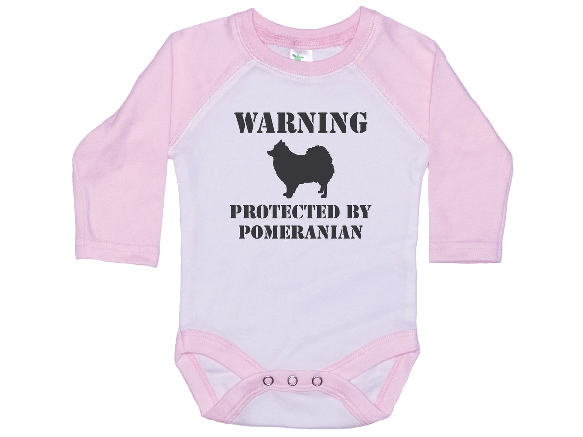 Warning Protected By Pomeranian Onesie®